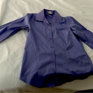 Talbots Blue Collared Blouse